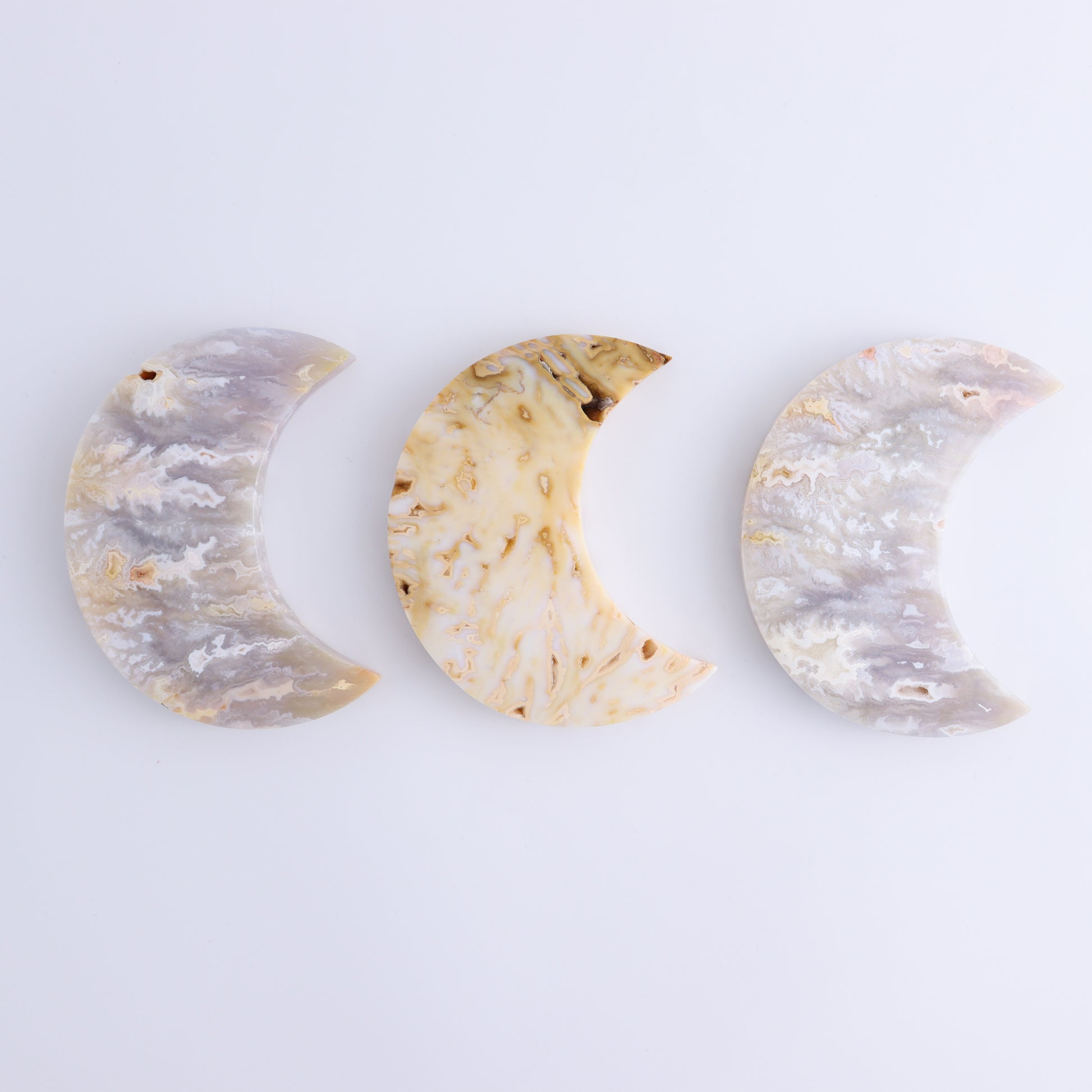 Agate Moons Set of 9 - Expert Wholesale and Supplier of Wholesale Crystals & Bulk Gemstones, ["Agate","moons"]