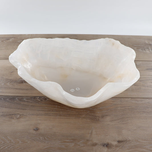 Mexican Onyx/Calcite Bowl 14" - Expert Wholesale and Supplier of Wholesale Crystals & Bulk Gemstones, ["Bowls","Calcite","Mexico","onyx"]