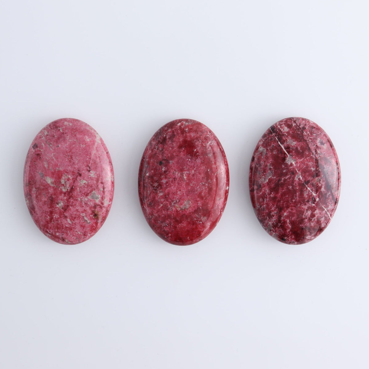 Thulite Palm Stones Set of 3