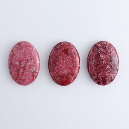 Thulite Palm Stones Set of 3