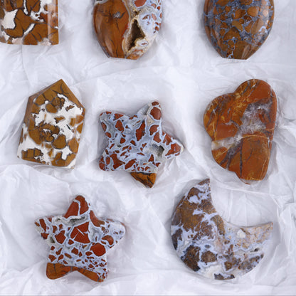 Brecciated Jasper Moons, Stars, Towers, Clouds, and Flames Set of 10 - Expert Wholesale and Supplier of Wholesale Crystals & Bulk Gemstones, ["Brecciated Jasper","Clouds","flames","Indonesia","moons","stars","Towers"]