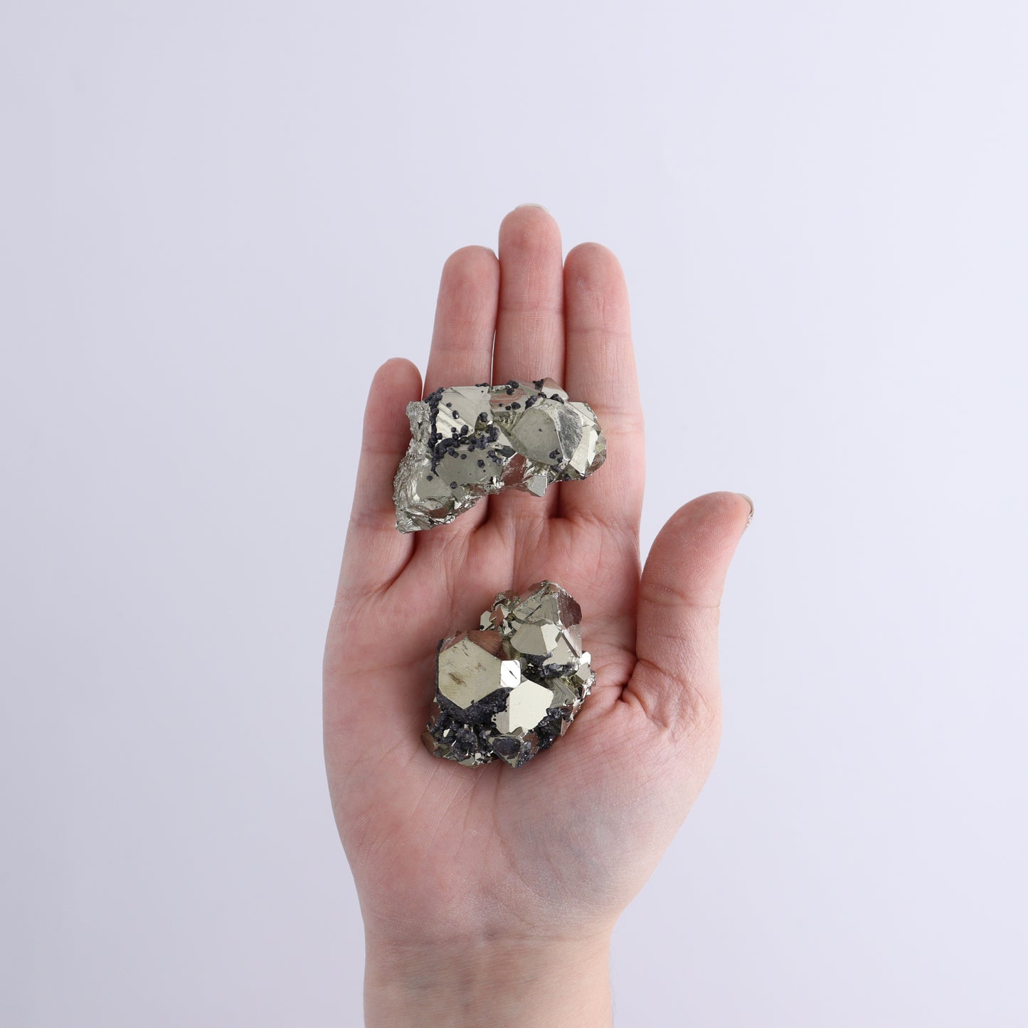 Octahedral Pyrite Clusters Set of 22 - Expert Wholesale and Supplier of Wholesale Crystals & Bulk Gemstones, ["Clusters","Octahedral Pyrite","Peru","Pyrite"]