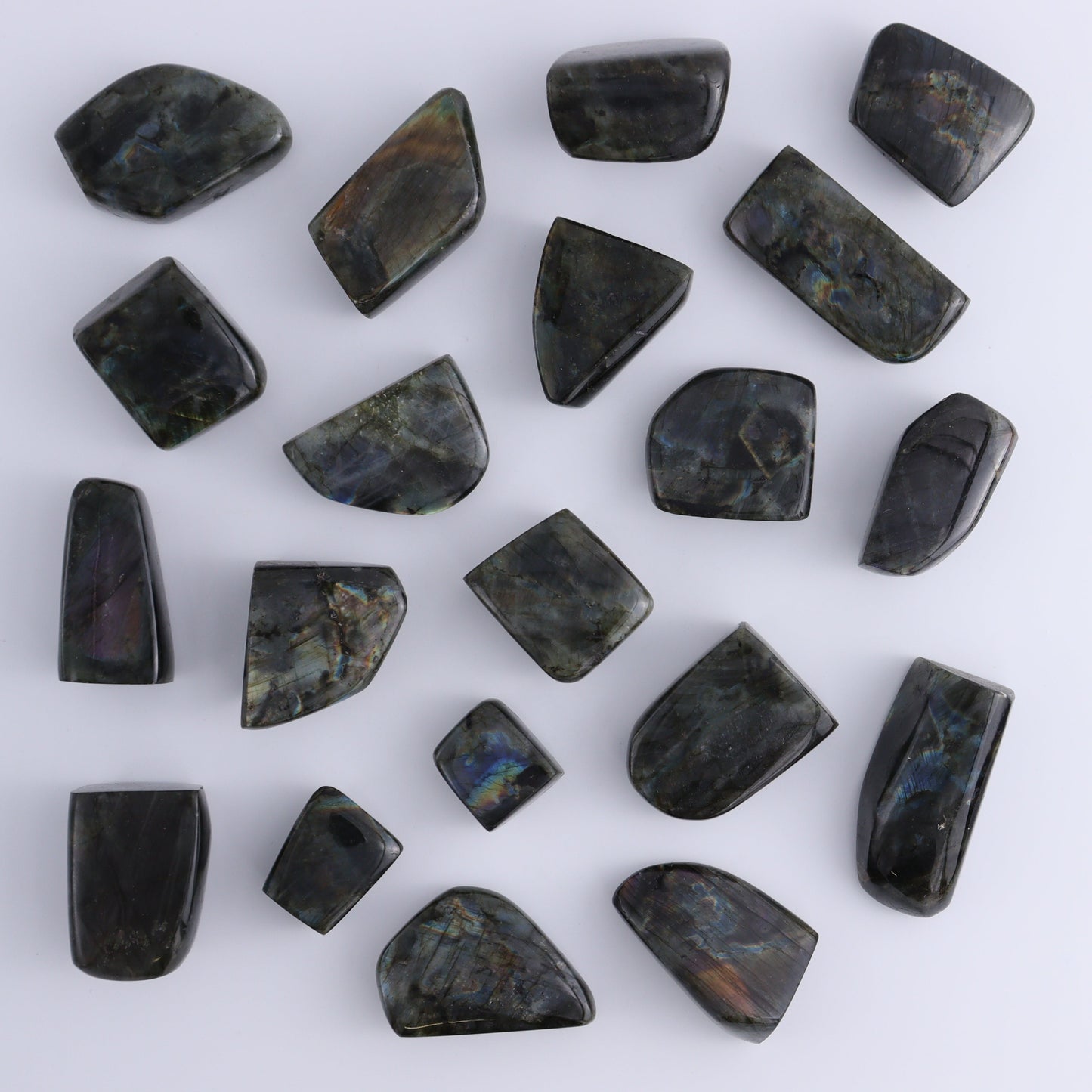 Labradorite Freeform Set of 20 - Expert Wholesale and Supplier of Wholesale Crystals & Bulk Gemstones, ["Freeforms","Labradorite","Madagascar"]