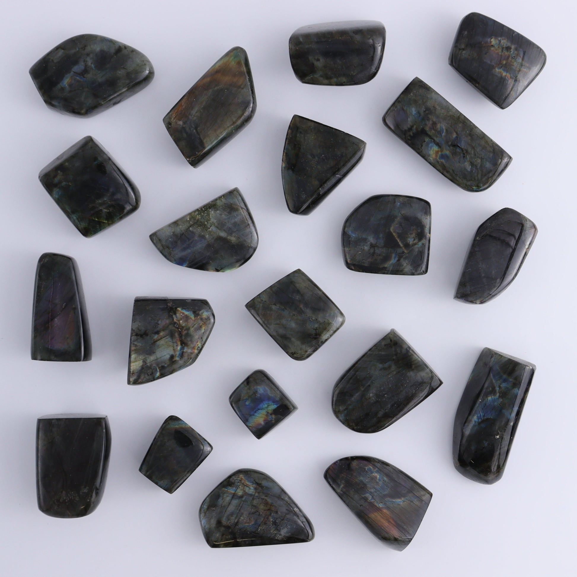 Labradorite Freeform Set of 20 - Expert Wholesale and Supplier of Wholesale Crystals & Bulk Gemstones, ["Freeforms","Labradorite","Madagascar"]