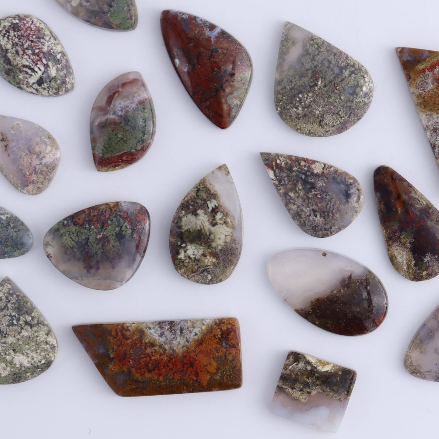 One Moss Agate Freeform Cab - Expert Wholesale and Supplier of Wholesale Crystals & Bulk Gemstones, ["Agate","Cabs","Freeform","Freeforms","Moss Agate"]