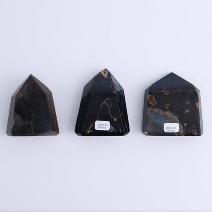 Tiger Eye Towers Set of 12 - Expert Wholesale and Supplier of Wholesale Crystals & Bulk Gemstones, ["Brazil","close_70","Tiger Eye","Towers"]