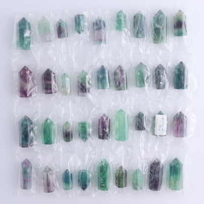Fluorite Towers Pack of 36 - Expert Wholesale and Supplier of Wholesale Crystals & Bulk Gemstones, ["China","Fluorite","Towers"]