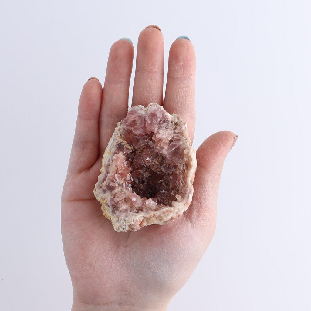 Pink Amethyst Clusters Set of 9