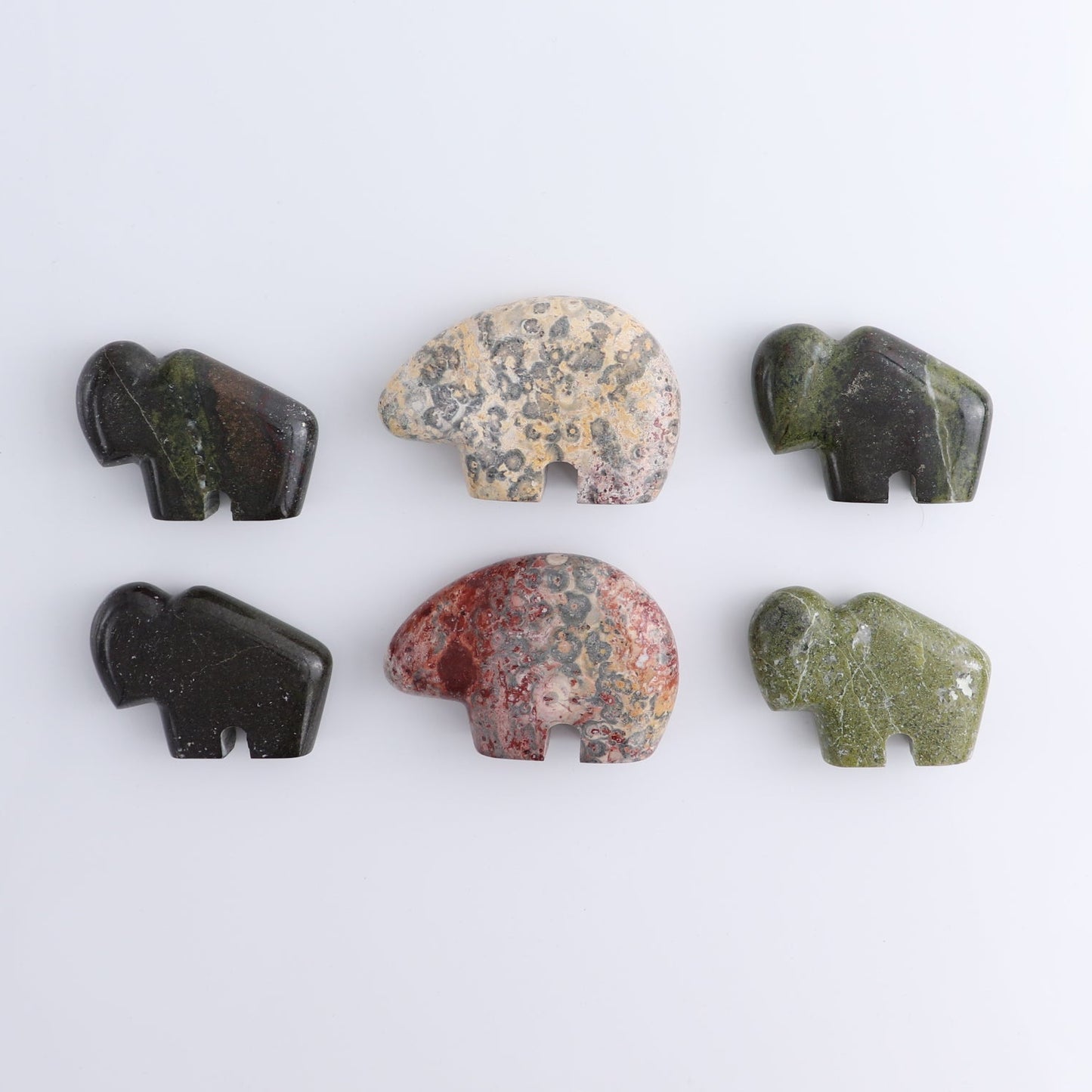 Jasper Animal Carvings Set of 6