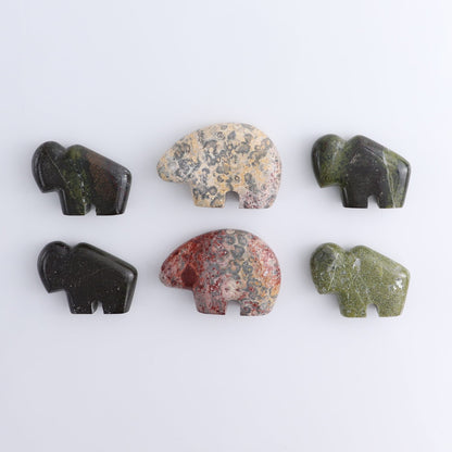 Jasper Animal Carvings Set of 6