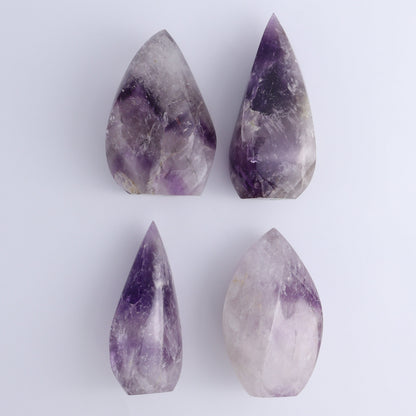 Imperfect Amethyst Flames Set of 4 - Expert Wholesale and Supplier of Wholesale Crystals & Bulk Gemstones, ["Amethyst","Brazil","close_30","flames"]