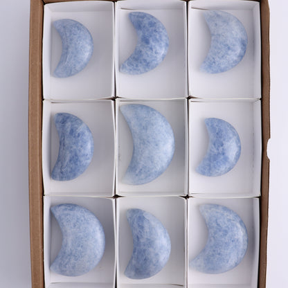 Blue Calcite Moons Set of 9 - Expert Wholesale and Supplier of Wholesale Crystals & Bulk Gemstones, ["Blue Calcite","Calcite","moons"]