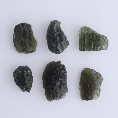 Moldavite Pieces Set of 6 - Expert Wholesale and Supplier of Wholesale Crystals & Bulk Gemstones, ["Czech Republic","Moldavite","Pieces"]