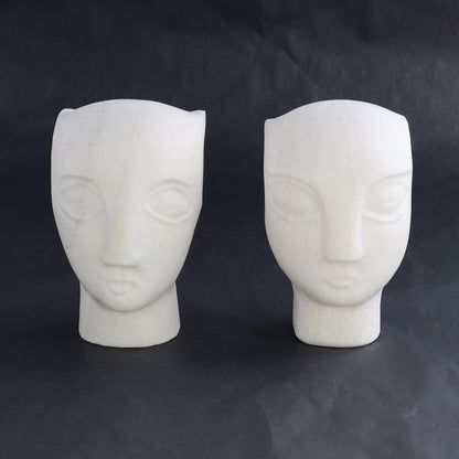 One White Marble Head Statue - Expert Wholesale and Supplier of Wholesale Crystals & Bulk Gemstones, ["Marble","Mixed Carvings","White Marble"]