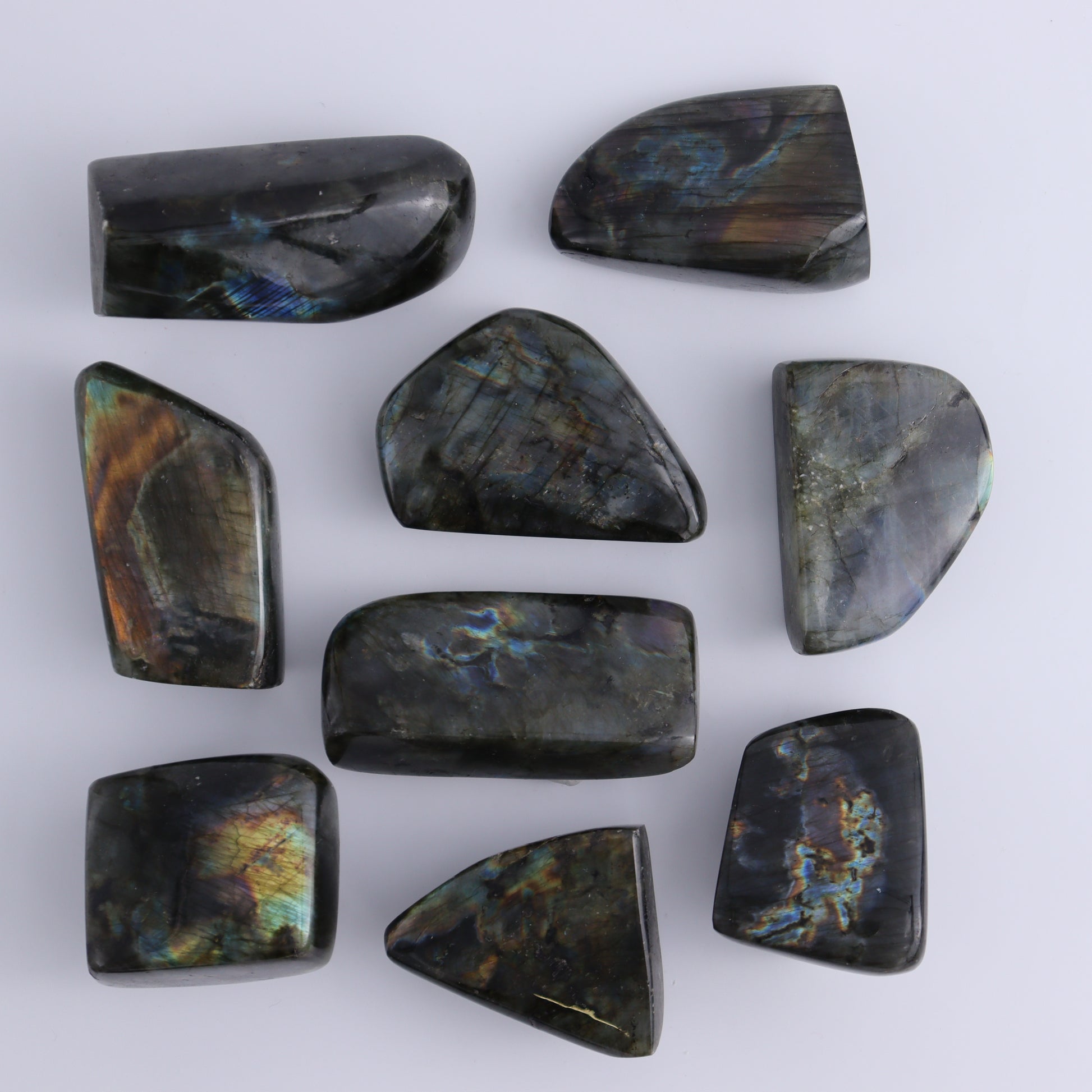 Labradorite Freeform Set of 20 - Expert Wholesale and Supplier of Wholesale Crystals & Bulk Gemstones, ["Freeforms","Labradorite","Madagascar"]