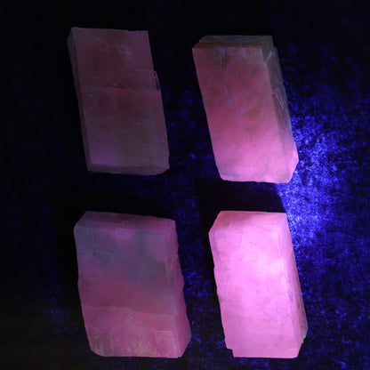 Pink Optical Calcite (Fluorescent) Set of 12 - Expert Wholesale and Supplier of Wholesale Crystals & Bulk Gemstones, ["Calcite","Mexico","Optical Calcite"]