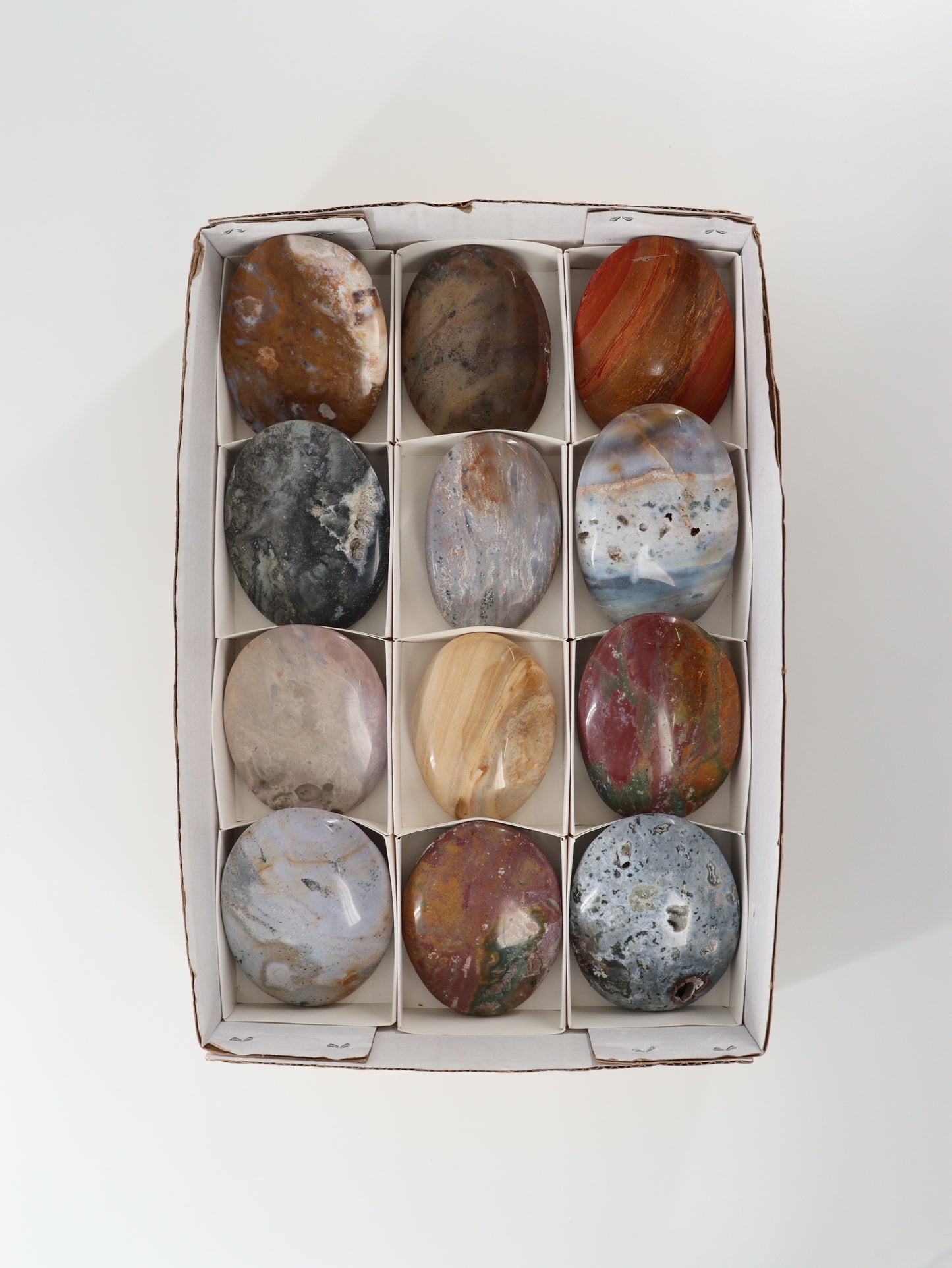 Ocean Jasper Palm Stones Flat - Expert Supplier of Wholesale Crystals & Bulk Gemstones