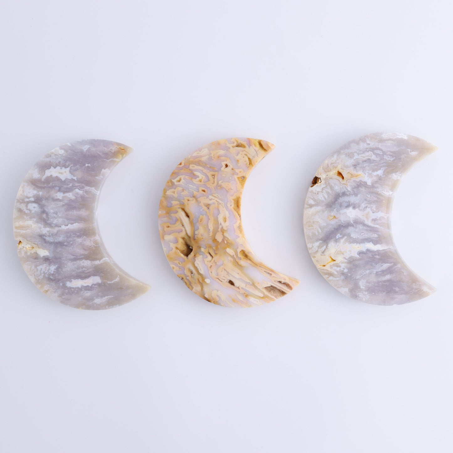 Agate Moons Set of 9 - Expert Wholesale and Supplier of Wholesale Crystals & Bulk Gemstones, ["Agate","moons"]