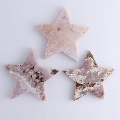 Pink Amethyst Stars Set of 3 - Expert Wholesale and Supplier of Wholesale Crystals & Bulk Gemstones, ["Amethyst","Brazil","close_30","Pink Amethyst","stars"]