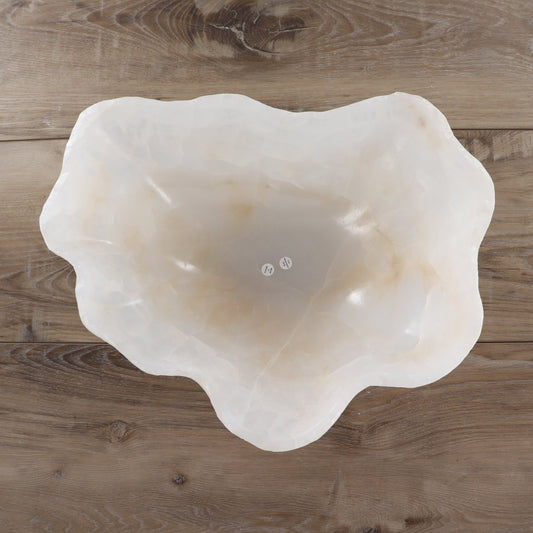 Mexican Onyx/Calcite Bowl 14" - Expert Wholesale and Supplier of Wholesale Crystals & Bulk Gemstones, ["Bowls","Calcite","Mexico","onyx"]