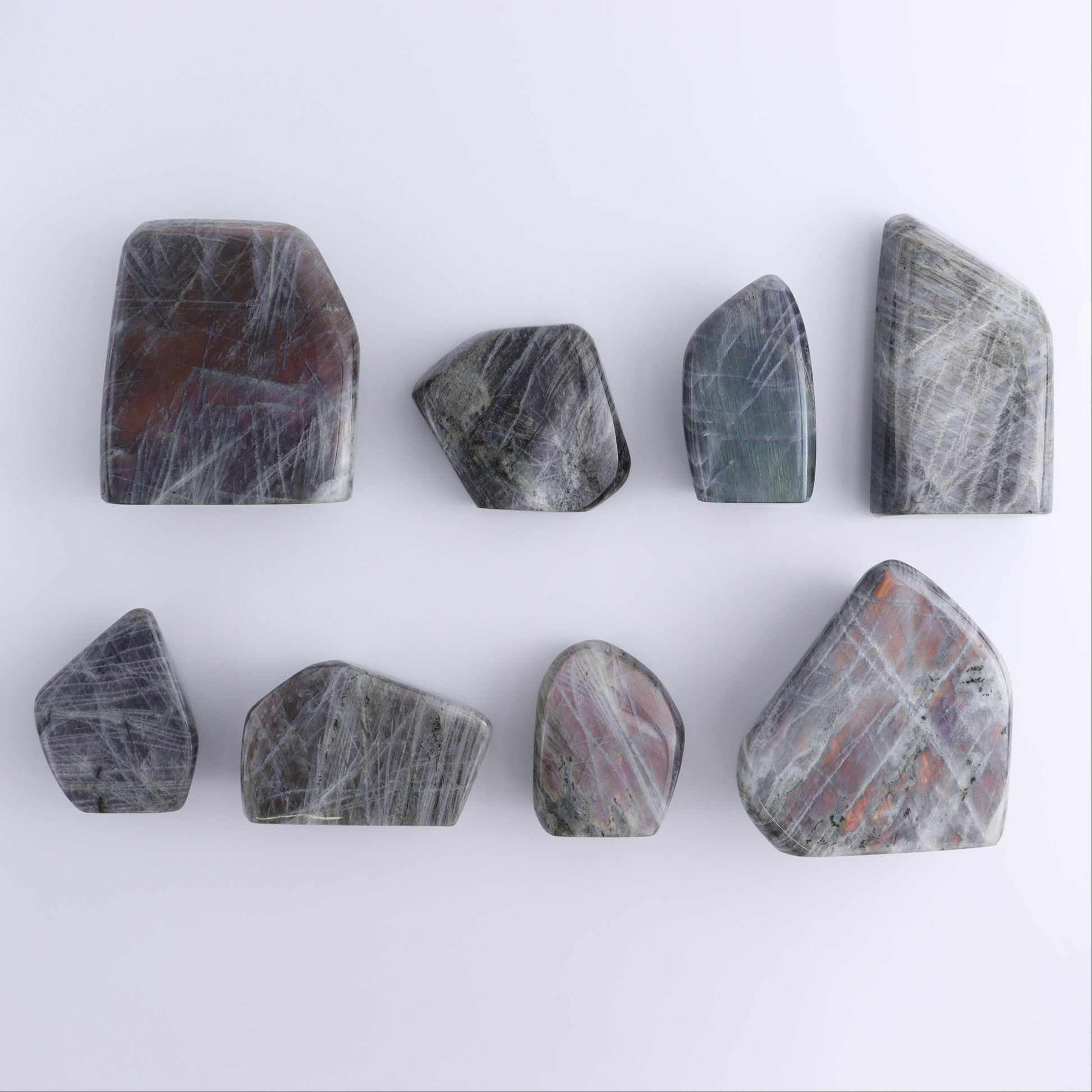Labradorite Freeform Set of 8 - Expert Wholesale and Supplier of Wholesale Crystals & Bulk Gemstones, ["Freeforms","Labradorite","Madagascar"]