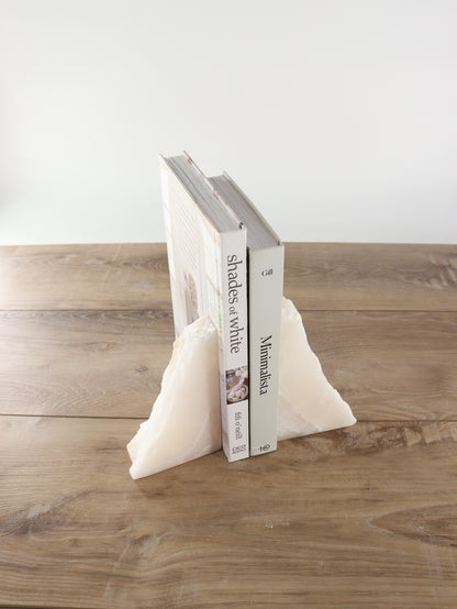 Rustic White Rough Onyx Bookends - Expert Supplier of Wholesale Crystals & Bulk Gemstones