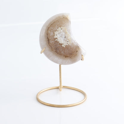 Agate Moons with Stand Set of 5