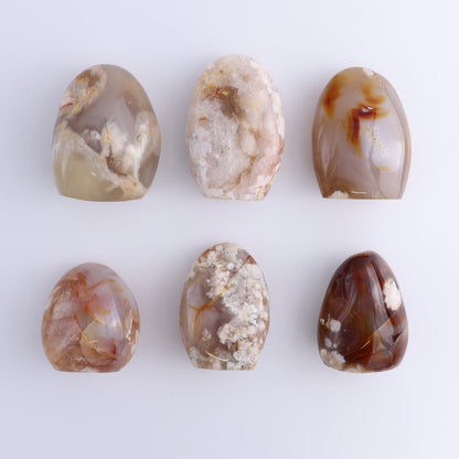 Flower Agate Freeforms Set of 6 - Expert Wholesale and Supplier of Wholesale Crystals & Bulk Gemstones, ["Flower Agate","Freeforms","Madagascar"]