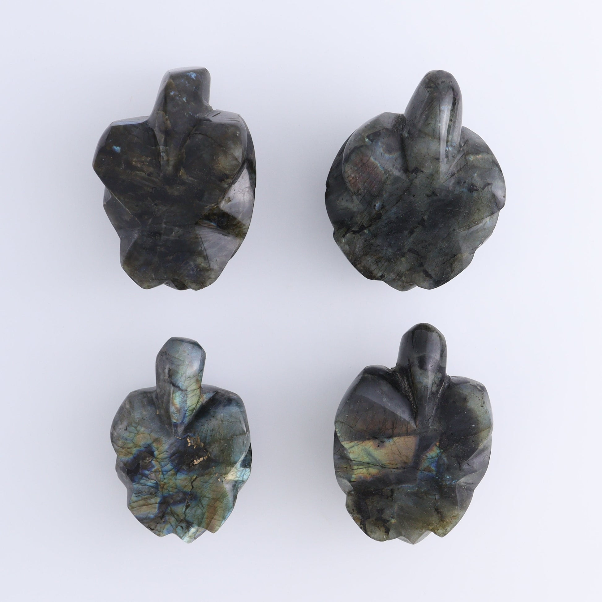 Labradorite Turtles Set of 4 - Expert Wholesale and Supplier of Wholesale Crystals & Bulk Gemstones, ["Labradorite","Madagascar","turtle","Turtles"]