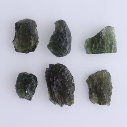 Moldavite Pieces Set of 6 - Expert Wholesale and Supplier of Wholesale Crystals & Bulk Gemstones, ["Czech Republic","Moldavite","Pieces"]