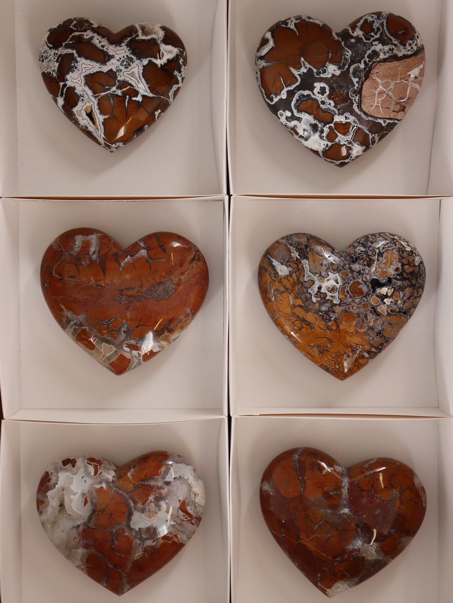 Brecciated Jasper Hearts Set of 6 - Expert Wholesale and Supplier of Wholesale Crystals & Bulk Gemstones, []