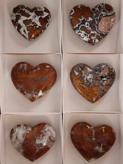 Brecciated Jasper Hearts Set of 6 - Expert Wholesale and Supplier of Wholesale Crystals & Bulk Gemstones, []