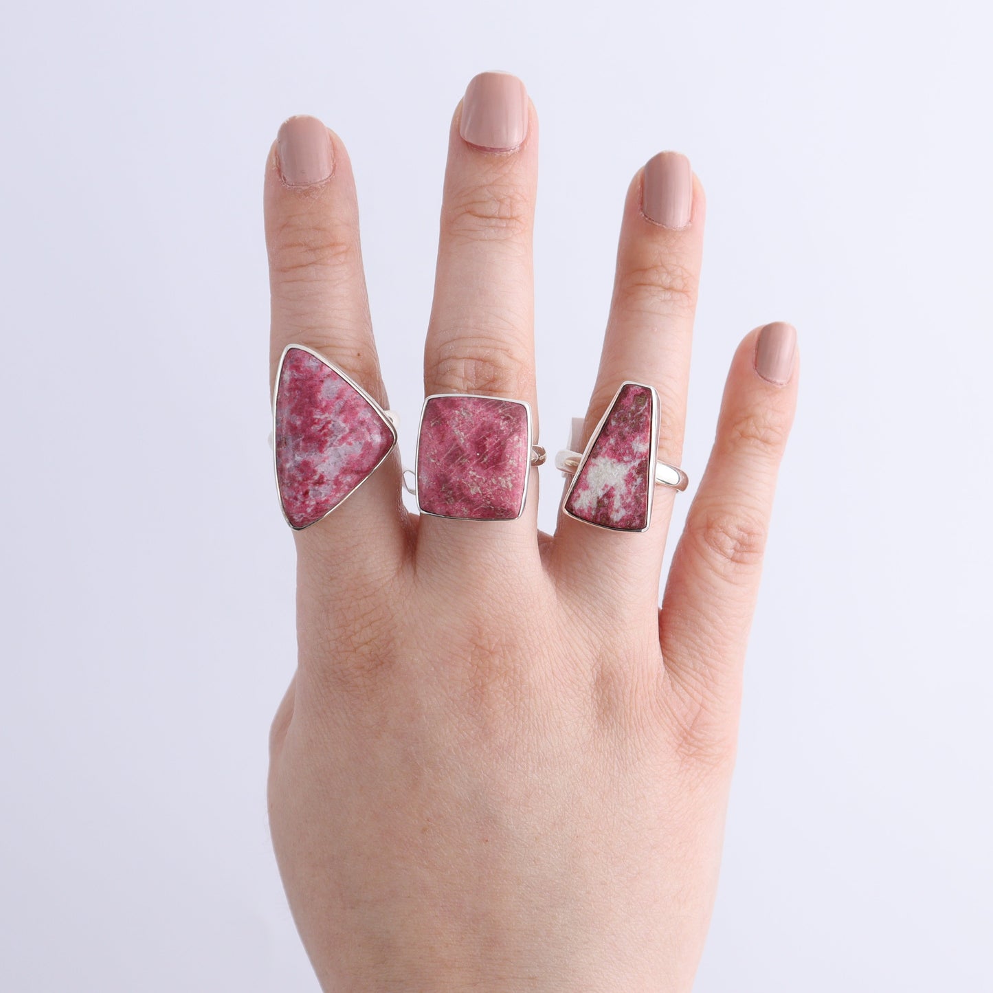 One Thulite Ring Adjustable - Expert Wholesale and Supplier of Wholesale Crystals & Bulk Gemstones, ["India","Ring","sterling silver","thulite"]