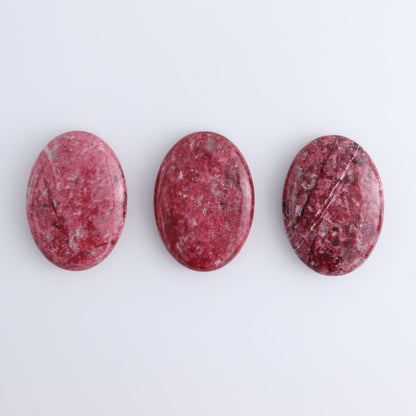 Thulite Palm Stones Set of 3