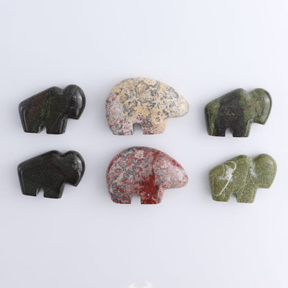 Jasper Animal Carvings Set of 6
