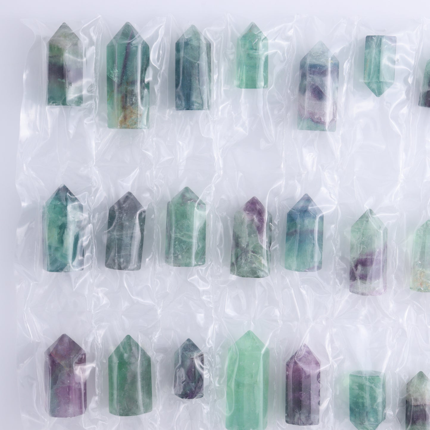 Fluorite Towers Pack of 36 - Expert Wholesale and Supplier of Wholesale Crystals & Bulk Gemstones, ["China","Fluorite","Towers"]