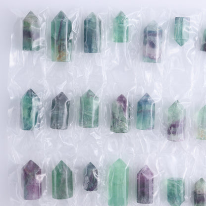 Fluorite Towers Pack of 36 - Expert Wholesale and Supplier of Wholesale Crystals & Bulk Gemstones, ["China","Fluorite","Towers"]
