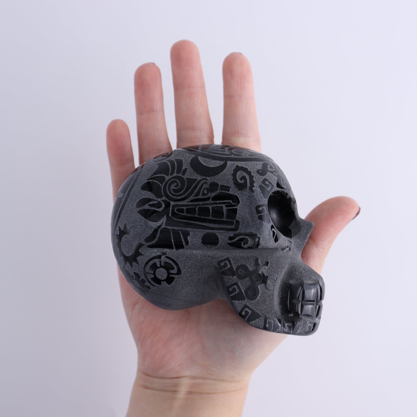 Obsidian Skulls Set of 3 - Expert Wholesale and Supplier of Wholesale Crystals & Bulk Gemstones, ["Mexico","Obsidian","Skulls"]