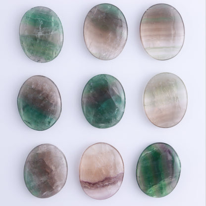 One Fluorite Flat Palm Stone - Expert Wholesale and Supplier of Wholesale Crystals & Bulk Gemstones, ["Fluorite","Palm Stones"]