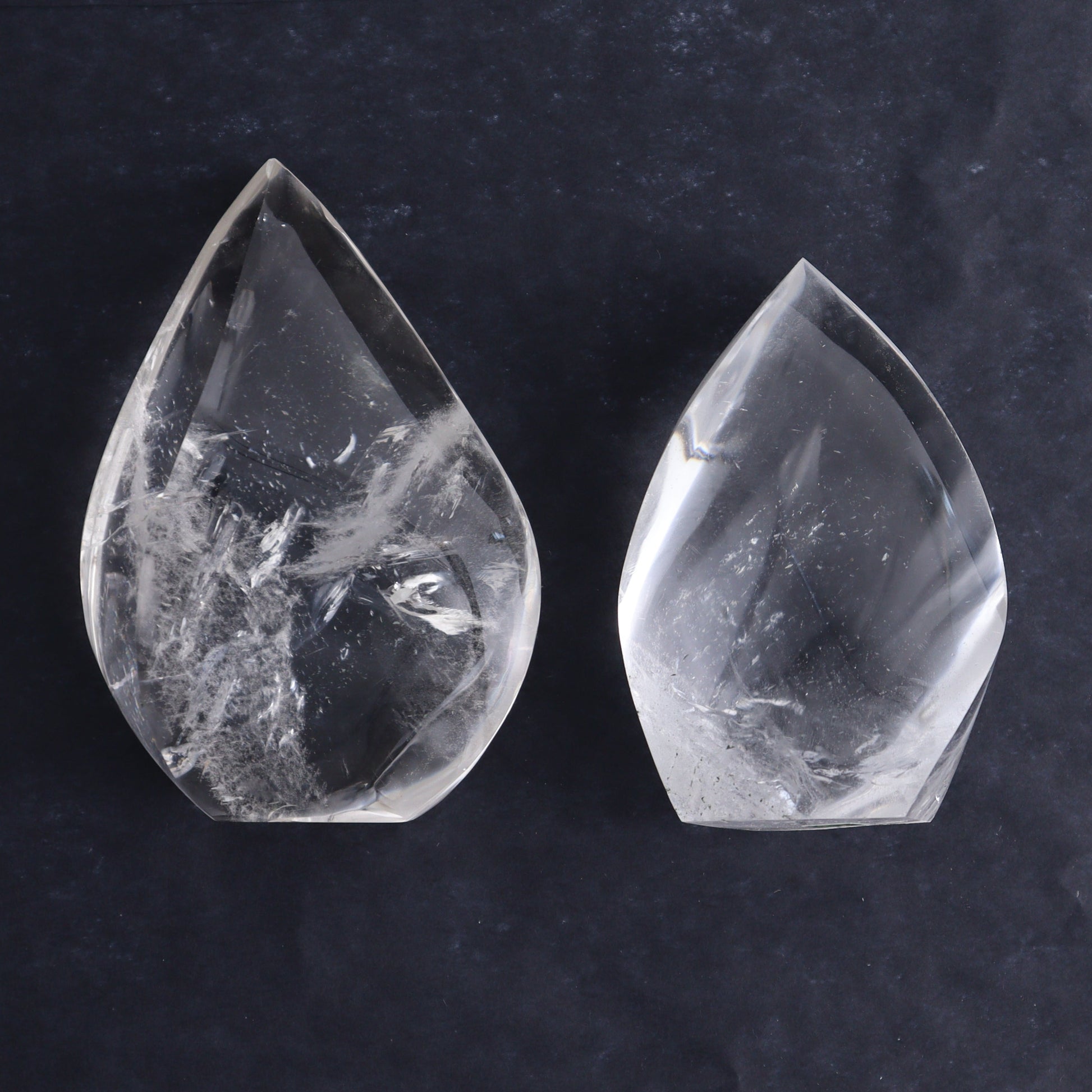 Imperfect Clear and Smoky Quartz Flames Set of 6 - Expert Wholesale and Supplier of Wholesale Crystals & Bulk Gemstones, ["Brazil","Clear Quartz","flames","Quartz","Smoky Quartz"]