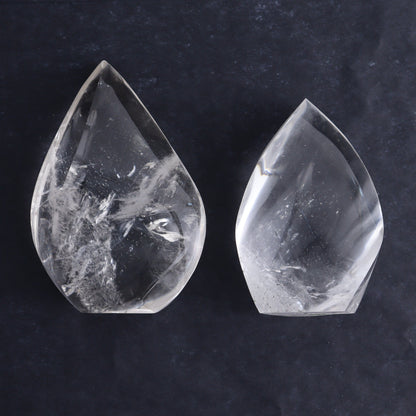 Imperfect Clear and Smoky Quartz Flames Set of 6 - Expert Wholesale and Supplier of Wholesale Crystals & Bulk Gemstones, ["Brazil","Clear Quartz","flames","Quartz","Smoky Quartz"]