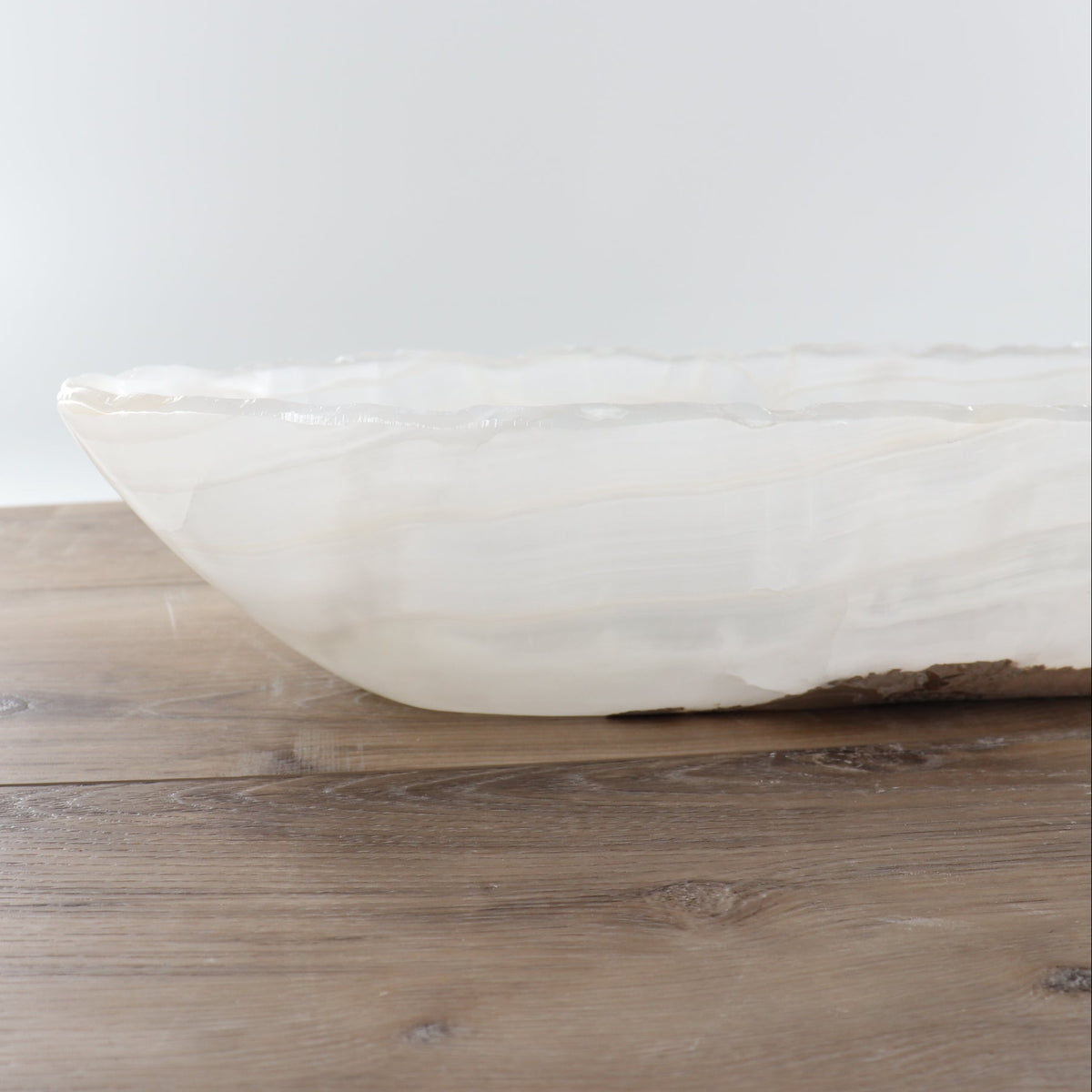 Mexican Onyx/Calcite Canoe Bowl 28"