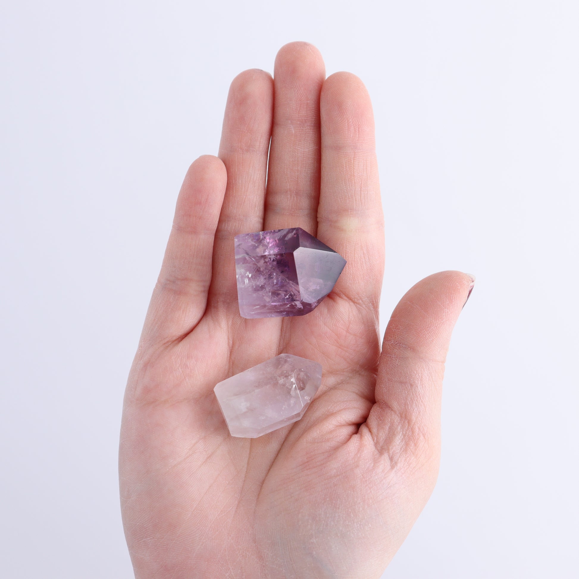 Powellite Amethyst UV Reactive Towers Set of 30 - Expert Wholesale and Supplier of Wholesale Crystals & Bulk Gemstones, ["Amethyst","Powellite"]