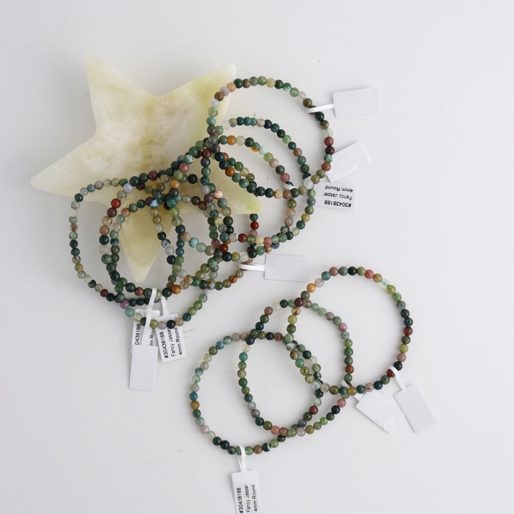 Fancy Jasper Bracelet 4mm Set of 10 - Mi Esperanza Minerals