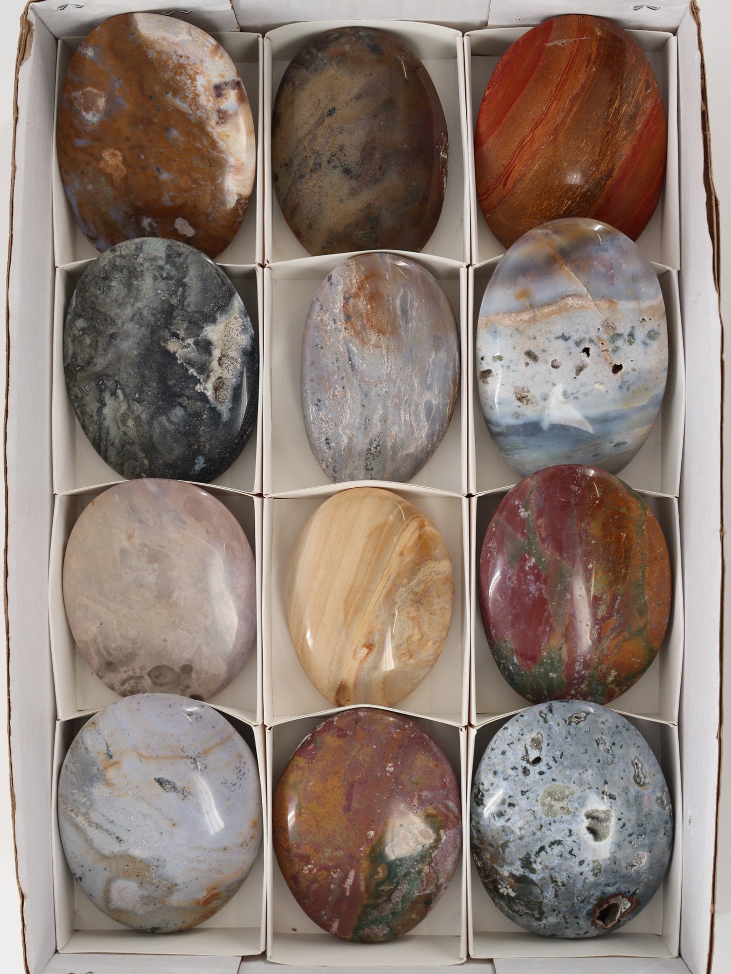 Ocean Jasper Palm Stones Flat - Expert Supplier of Wholesale Crystals & Bulk Gemstones