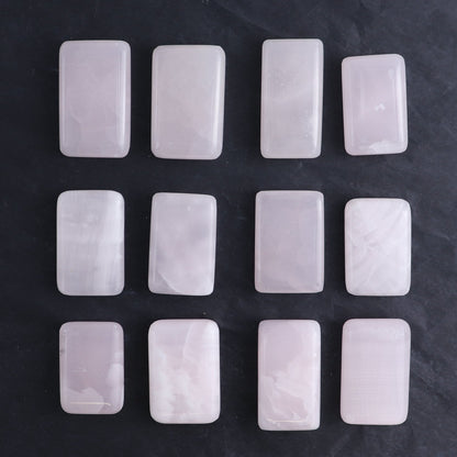 Pink Mangano Calcite Rectangles Set of 12