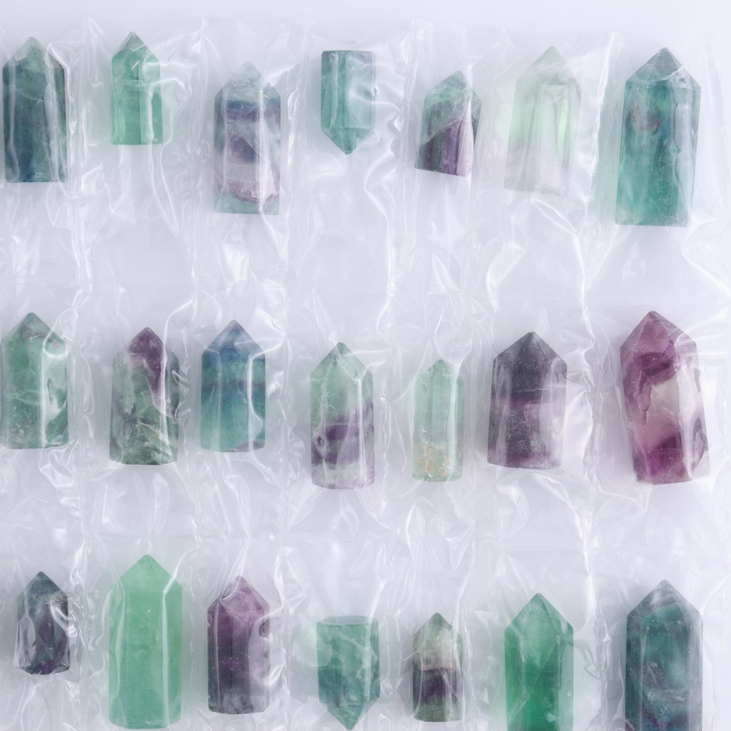 Fluorite Towers Pack of 36 - Expert Wholesale and Supplier of Wholesale Crystals & Bulk Gemstones, ["China","Fluorite","Towers"]