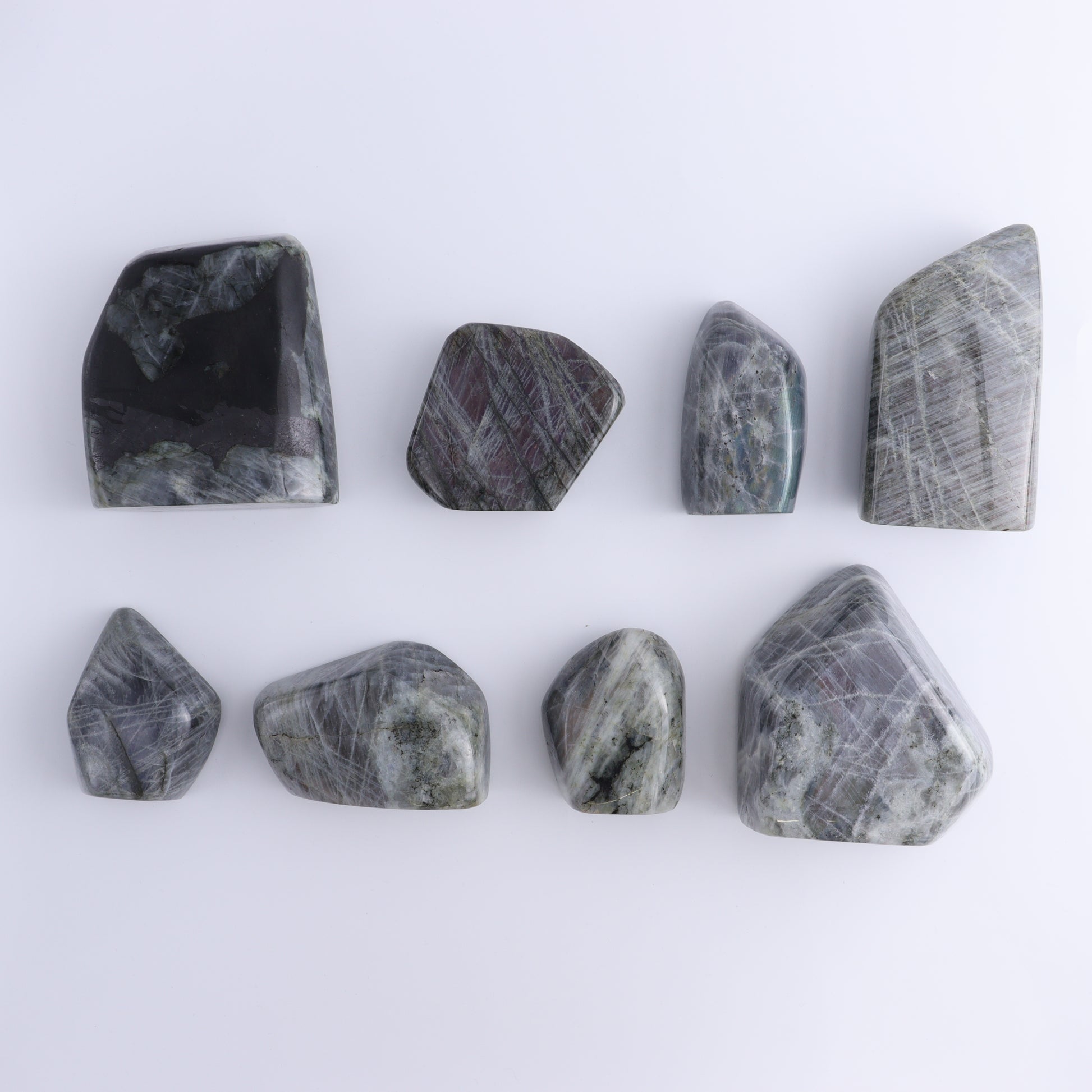 Labradorite Freeform Set of 8 - Expert Wholesale and Supplier of Wholesale Crystals & Bulk Gemstones, ["Freeforms","Labradorite","Madagascar"]