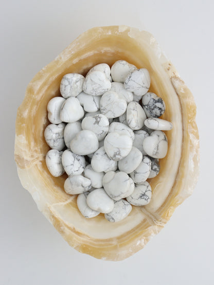 1/2kg White Howlite Hearts - Expert Supplier of Wholesale Crystals & Bulk Gemstones