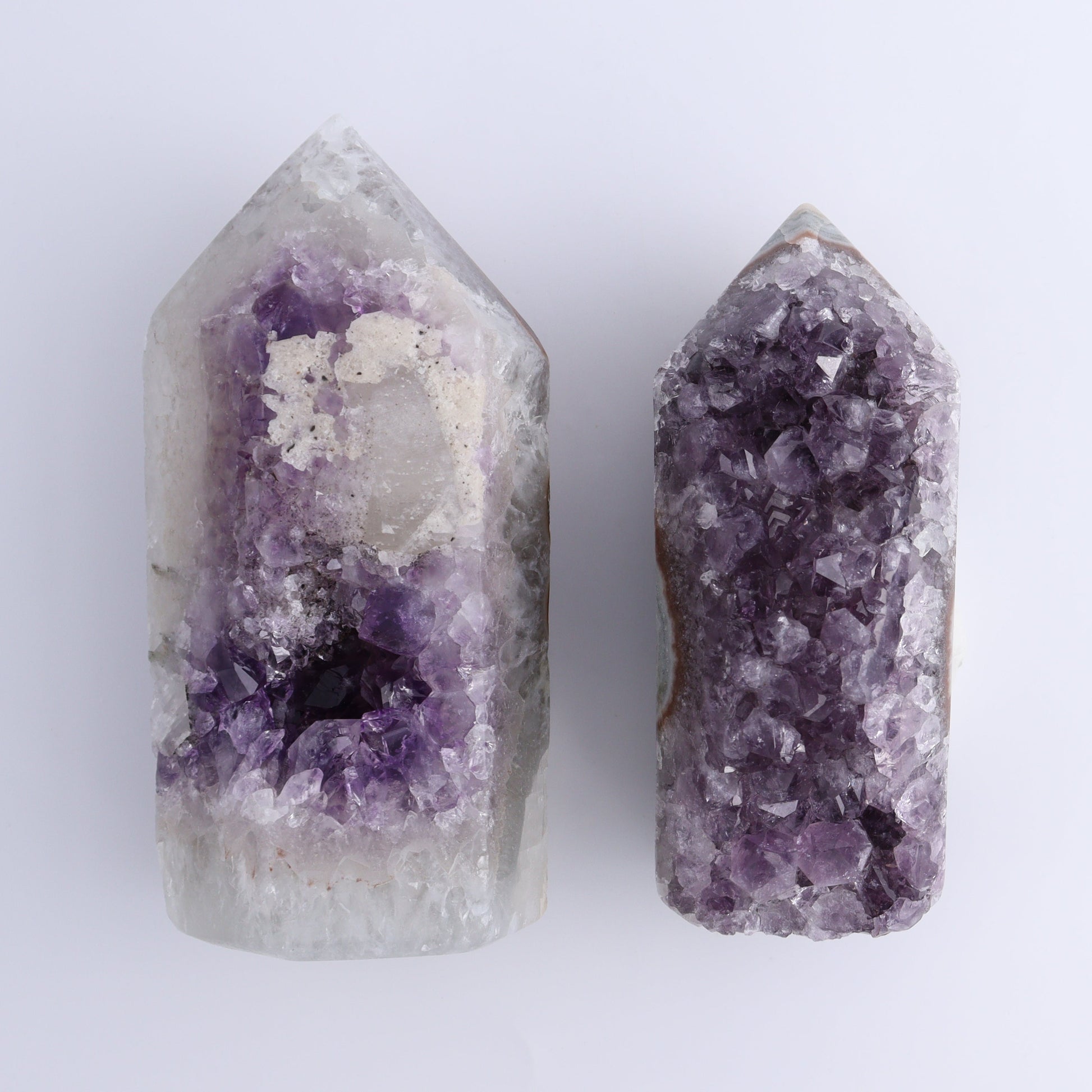 Uruguay Amethyst Towers Set of 2 - Expert Wholesale and Supplier of Wholesale Crystals & Bulk Gemstones, ["Amethyst","Towers","Uruguay"]